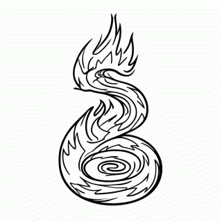 Boitata Cobra De Fogo para colorir