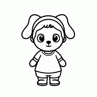 Lol Baby Dog para colorir