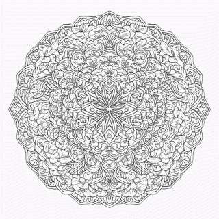 Mandala Antiestresse Nível 10 para colorir