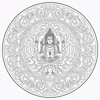 Mandala Antiestresse Nível 11 para colorir
