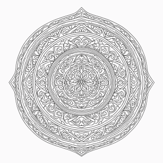 Mandala Antiestresse Nível 12 para colorir