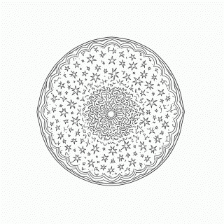 Mandala Antiestresse Nível 17 para colorir