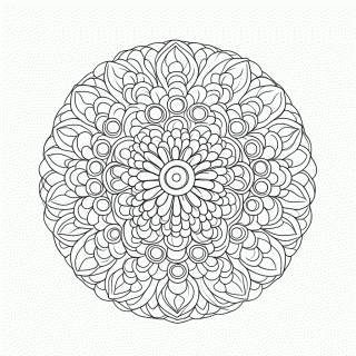 Mandala Antiestresse Nível 18 para colorir