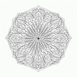 Mandala Antiestresse Nível 2 para colorir