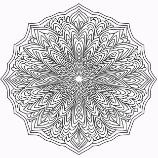 Mandala Antiestresse Nível 25 para colorir