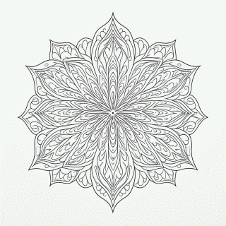 Mandala Antiestresse Nível 28 para colorir