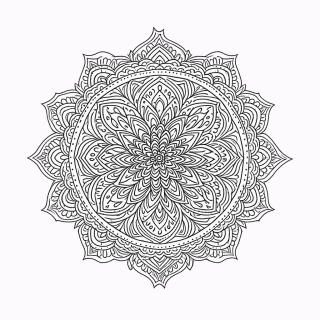 Mandala Antiestresse Nível 38 para colorir