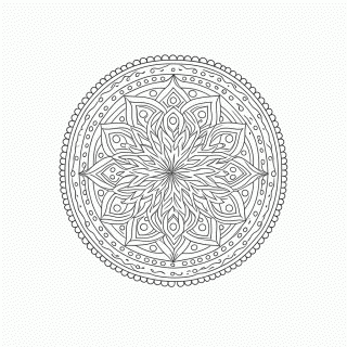 Mandala Antiestresse Nível 6 para colorir