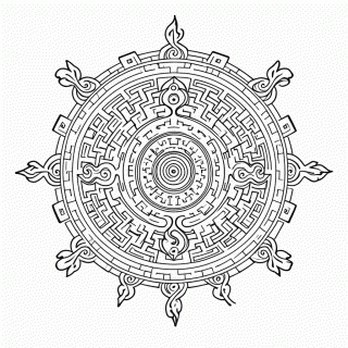 Mandala Antiestresse Nível 8 para colorir