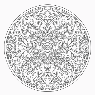Mandala arabe Avancada para colorir