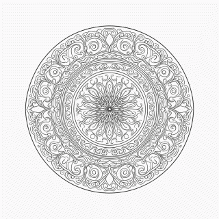 Mandala arabe Complexa para colorir