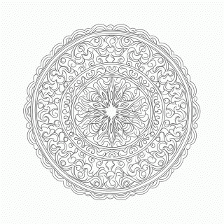 Mandala arabe Media para colorir