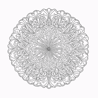 Mandala arabe Profissional para colorir