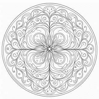 Mandala arabe Simples para colorir