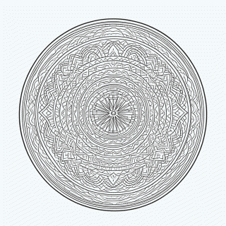 Mandala azteca Avancada para colorir
