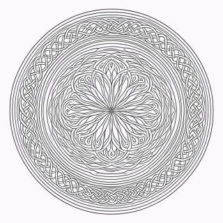 Mandala celta Avancada para colorir