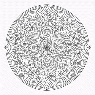 Mandala celta Complexa para colorir