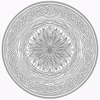 Mandala celta Media para colorir