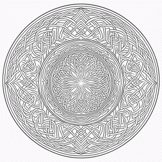 Mandala celta Profissional para colorir