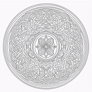 Mandala celta Simples para colorir