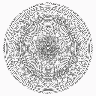 Mandala circular Avancada para colorir