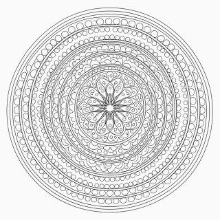 Mandala circular Profissional para colorir