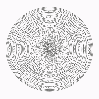 Mandala circular Simples para colorir