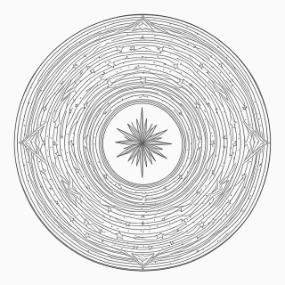 Mandala cosmica Media para colorir