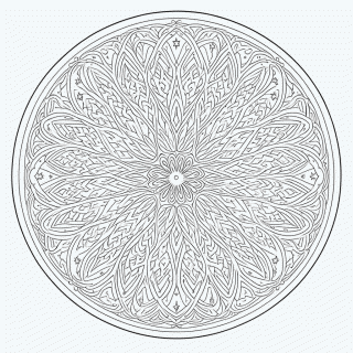 Mandala cosmica Profissional para colorir