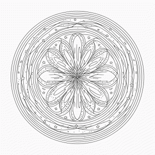 Mandala cosmica Simples para colorir