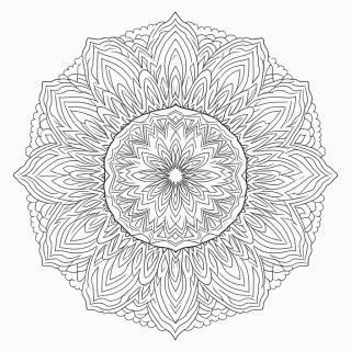 Mandala estrelada Complexa para colorir