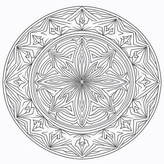 Mandala estrelada Media para colorir