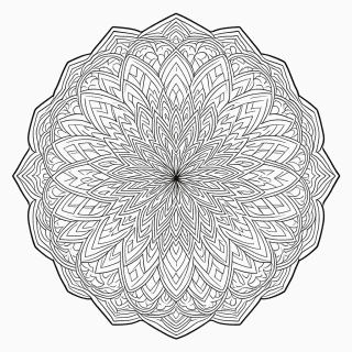 Mandala estrelada Profissional para colorir