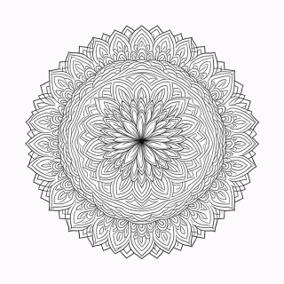 Mandala floral Avancada para colorir