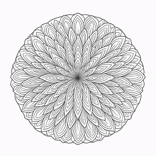 Mandala floral Complexa para colorir