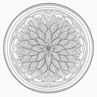 Mandala floral Simples — Mandalas para Colorir