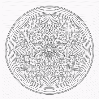 Mandala geometrica Avancada para colorir