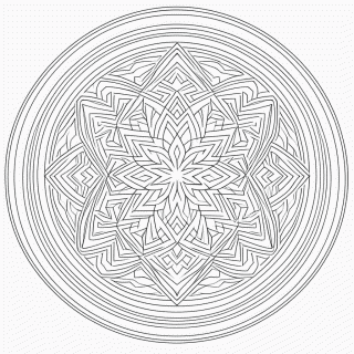 Mandala geometrica Media para colorir