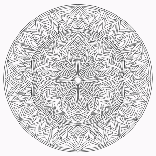 Mandala geometrica Profissional para colorir