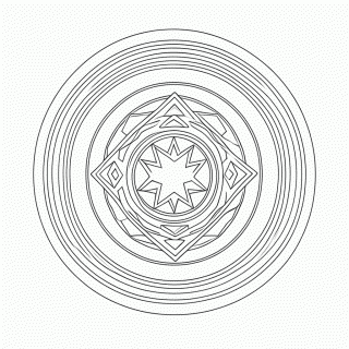 Mandala geometrica Simples para colorir