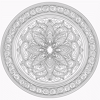Mandala hindu Avancada para colorir