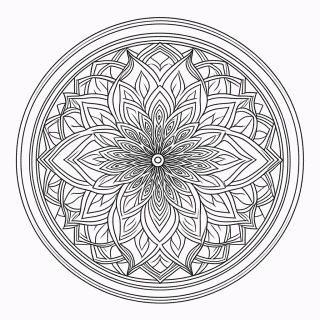 Mandala hindu Complexa para colorir