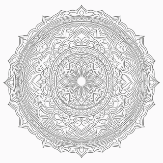Mandala hindu Profissional para colorir