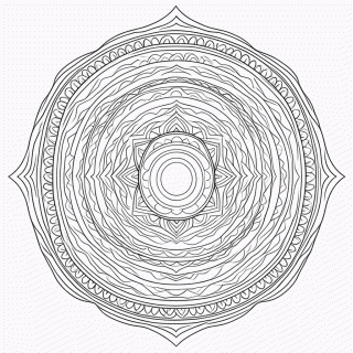Mandala hindu Simples para colorir