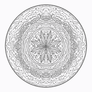 Mandala japonesa Avancada para colorir