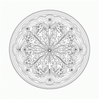 Mandala japonesa Simples para colorir