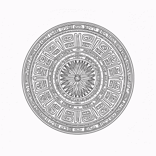 Mandala maia Avancada para colorir
