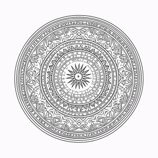 Mandala maia Complexa para colorir