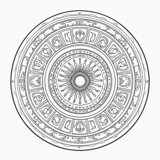 Mandala maia Media para colorir