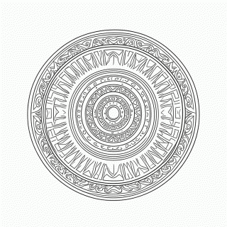 Mandala maia Simples para colorir